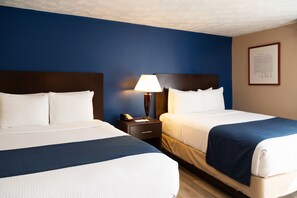 Deluxe Room, 2 Queen Beds, Non Smoking | In-room safe, blackout drapes, iron/ironing board, free WiFi