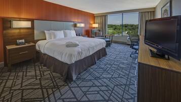 In-room safe, desk, laptop workspace, blackout drapes