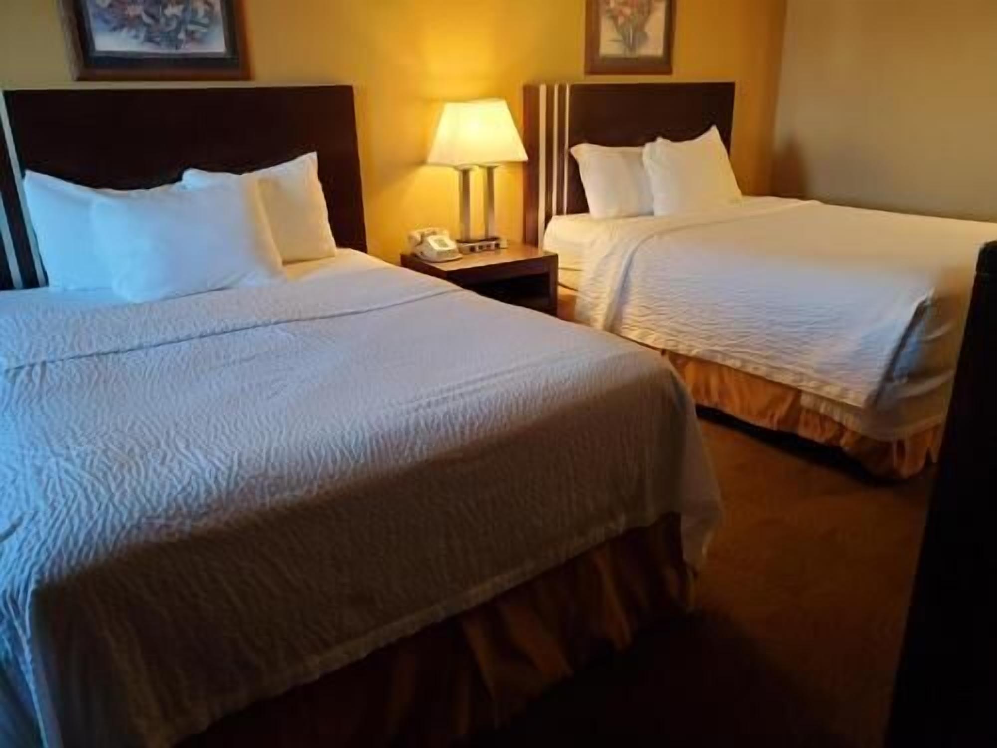 Desk, laptop workspace, blackout curtains, iron/ironing board