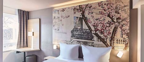 Dobbeltrom | Skrivebord, blendingsgardiner, lydisolert og wi-fi (inkludert)