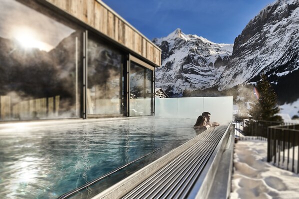 Swim and unwind with a panoramic view of the snow-capped mountains from our indoor pool.