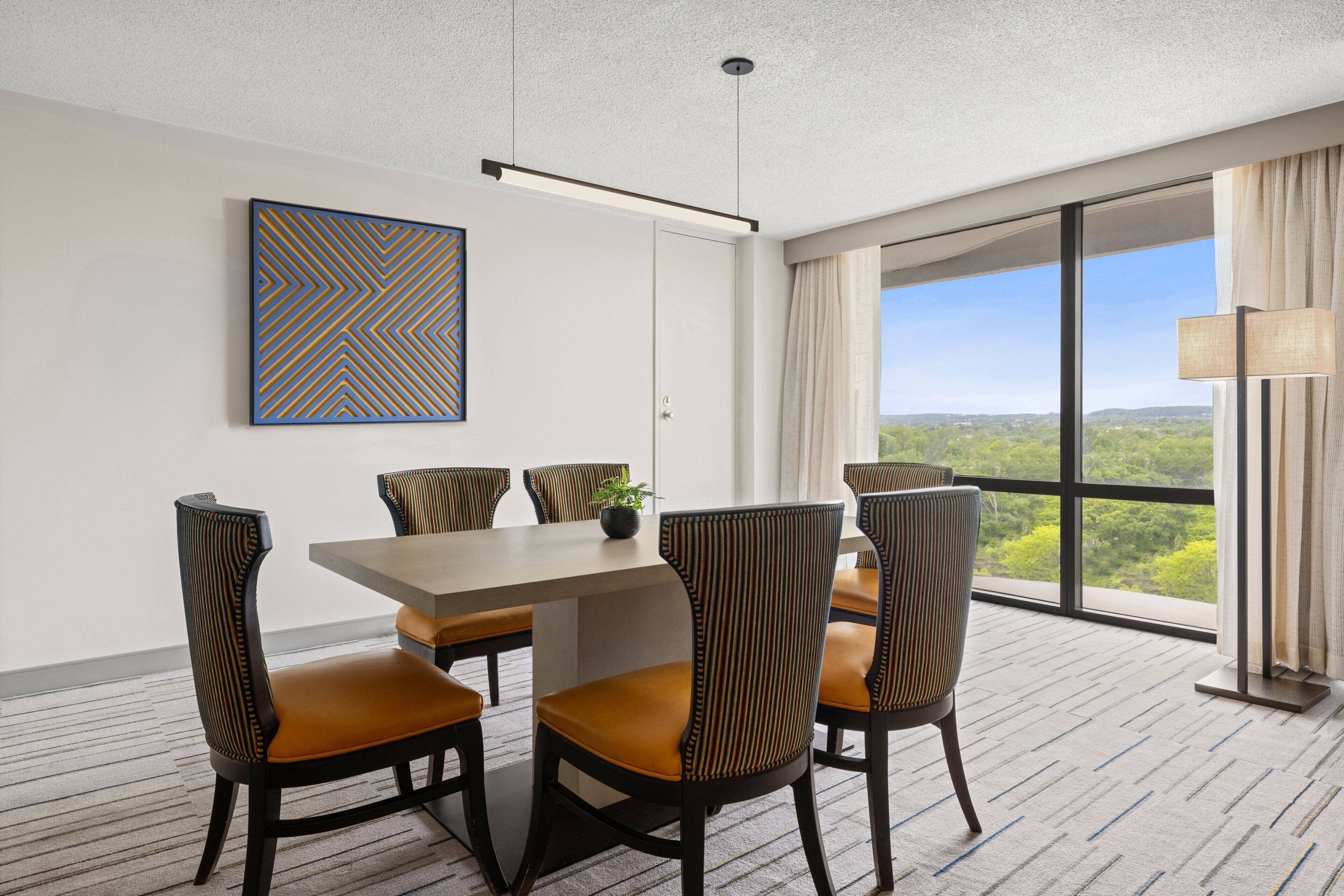 Hypo-allergenic bedding, down comforters, desk, iron/ironing board