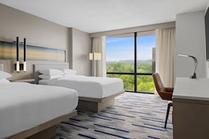 Room, 2 Double Beds | Hypo-allergenic bedding, down comforters, desk, iron/ironing board