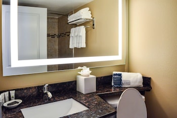 In-room safe, blackout drapes, iron/ironing board at Radisson Hotel Orlando Lake Buena Vista South