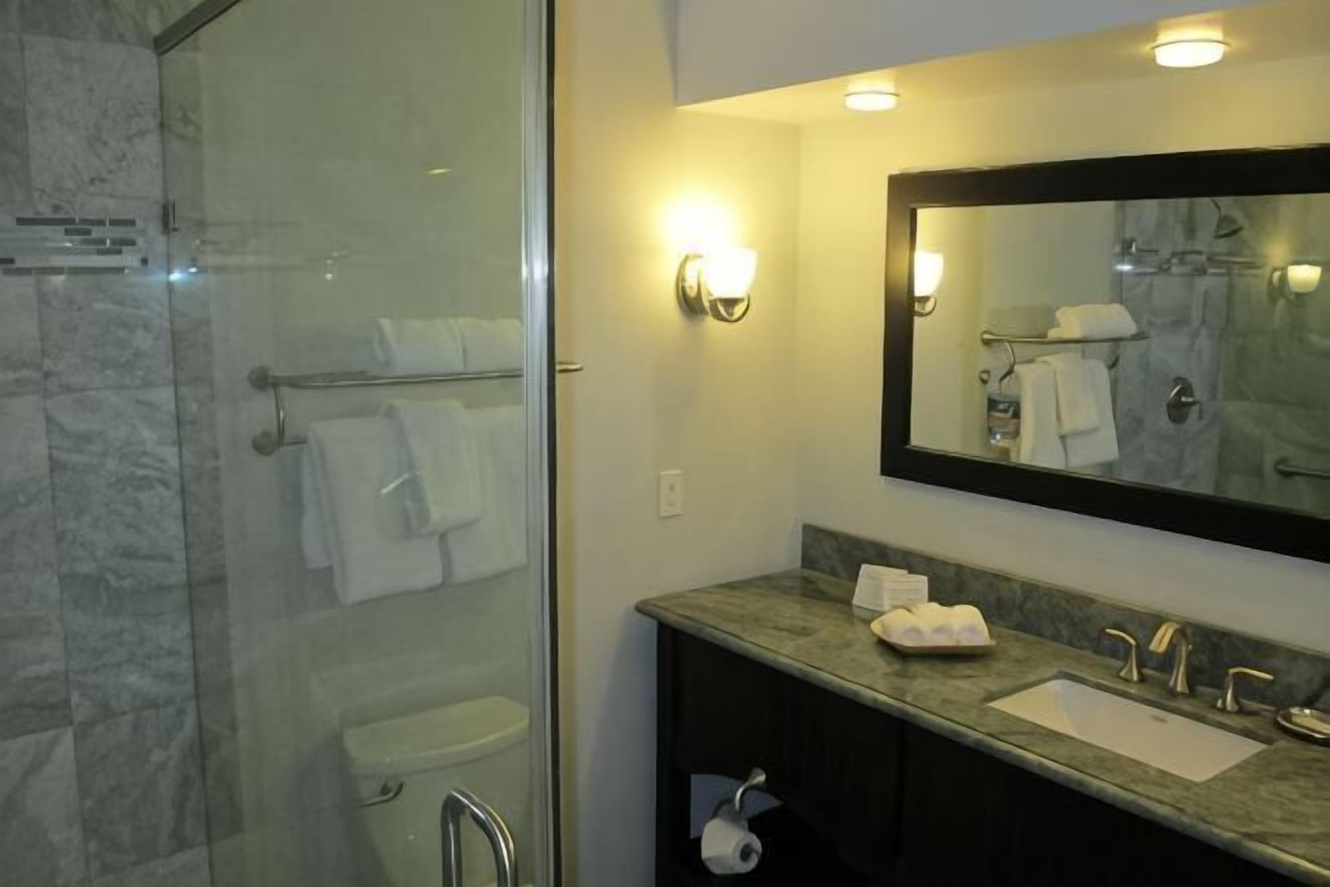 Bathroom | Shower, free toiletries, hair dryer, towels
