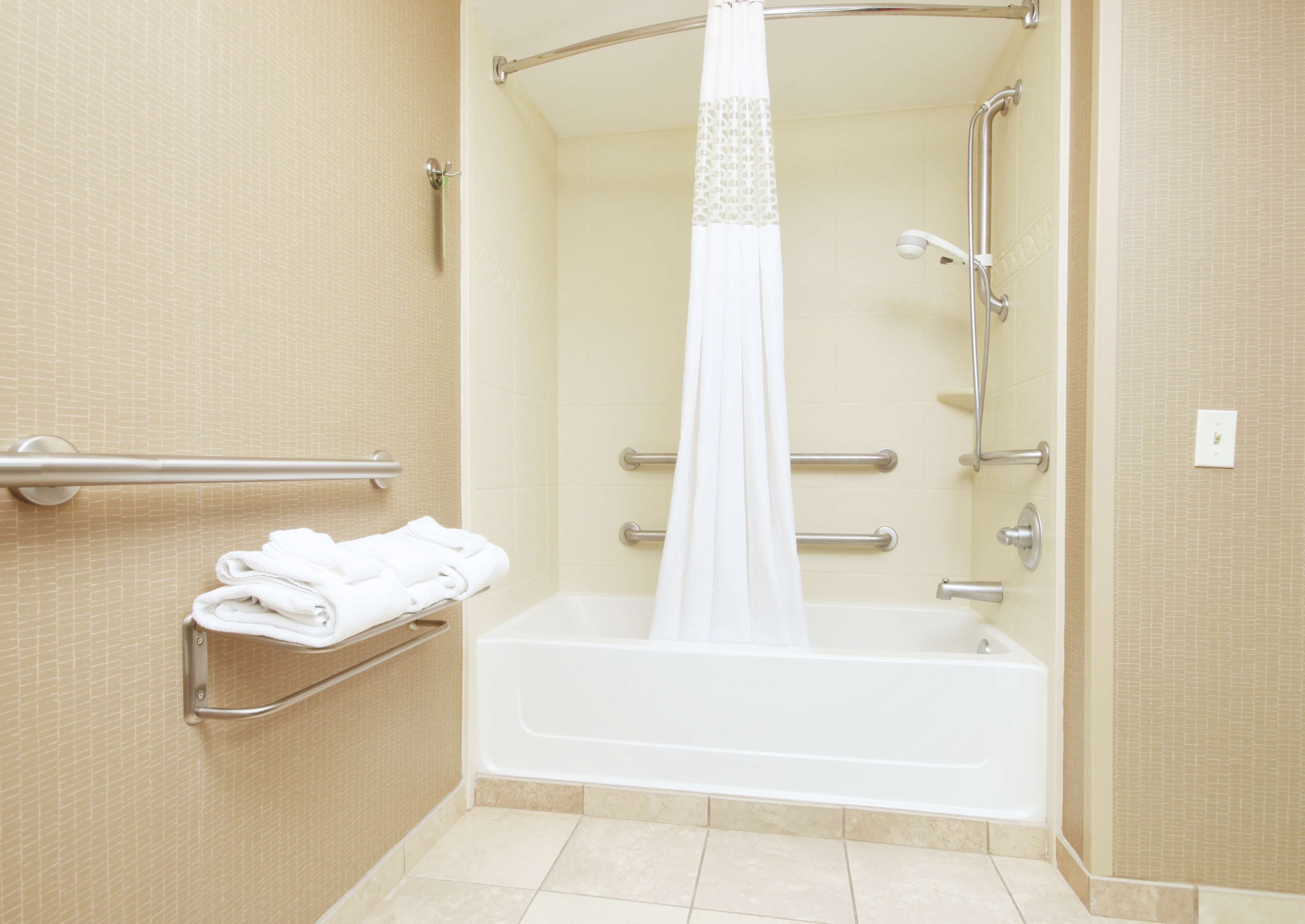 free toiletries, hair dryer, towels