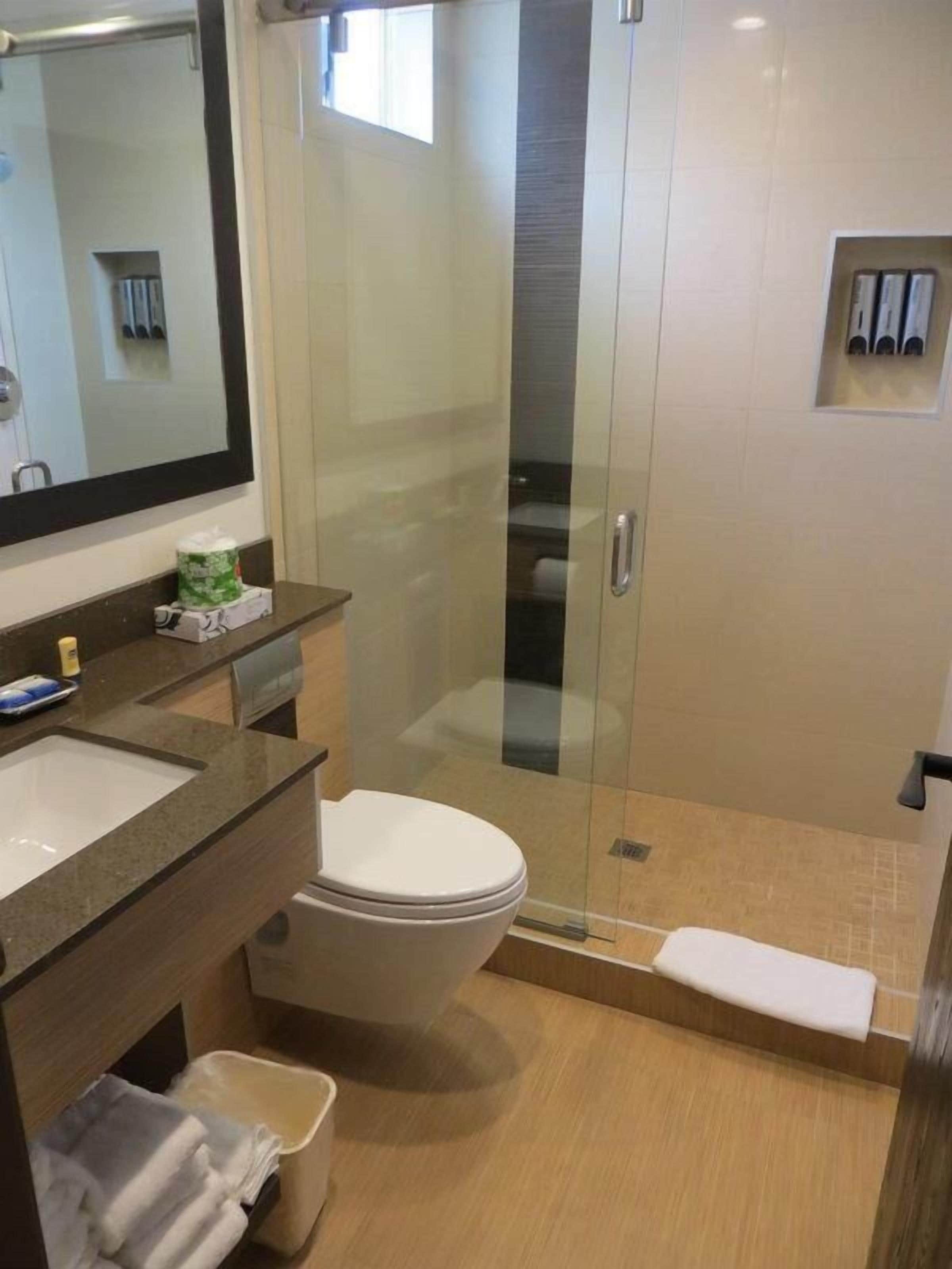 Free toiletries, hair dryer, towels, soap
