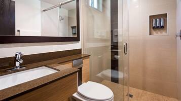 Free toiletries, hair dryer, towels, soap