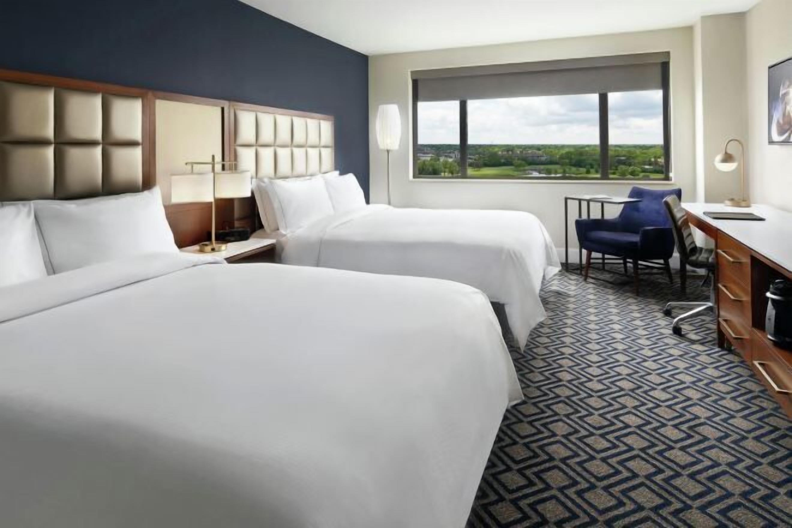 Premium bedding, pillowtop beds, in-room safe, desk