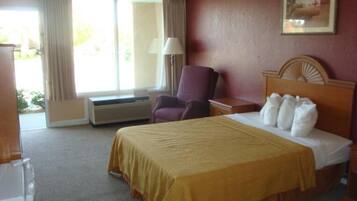 Desk, free WiFi, bed sheets