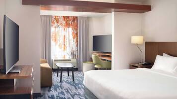 Suite, 1 King Bed with Sofa bed | Desk, blackout curtains, iron/ironing board, free cots/infant beds