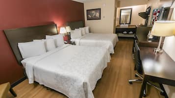 Deluxe Room, 2 Double Beds (Smoke Free) | Desk, laptop workspace, iron/ironing board, free WiFi