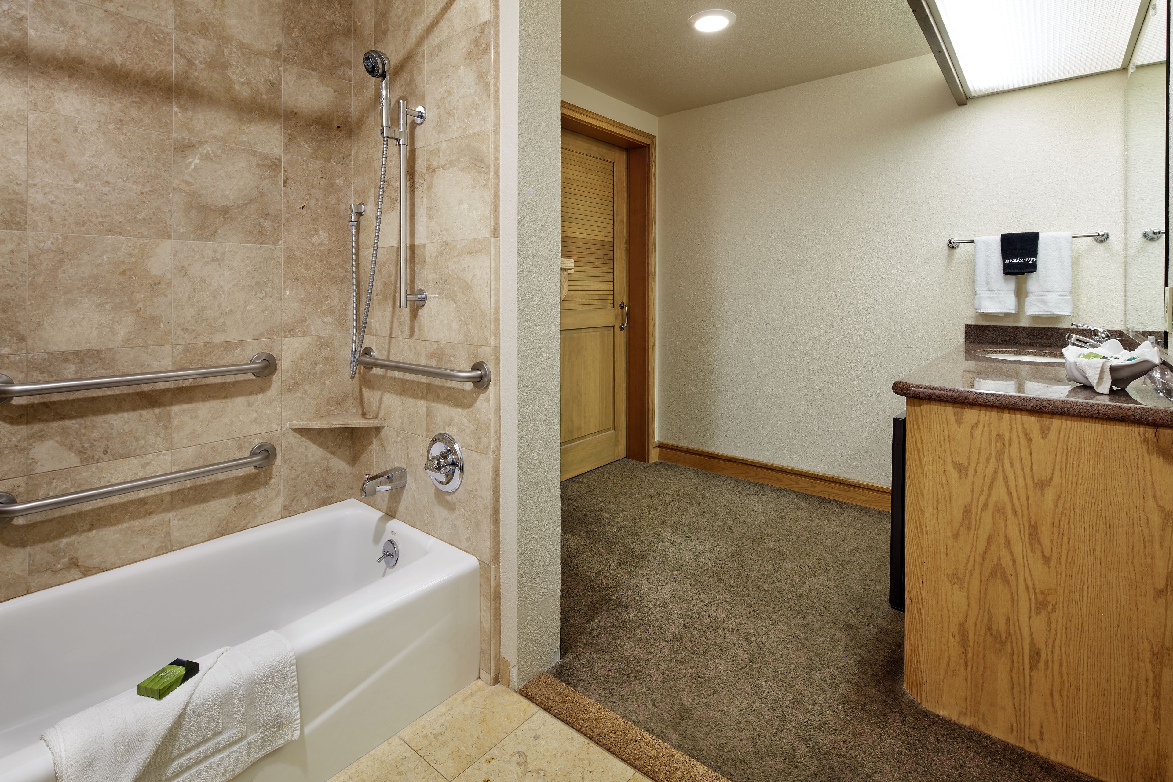 free toiletries, hair dryer, towels