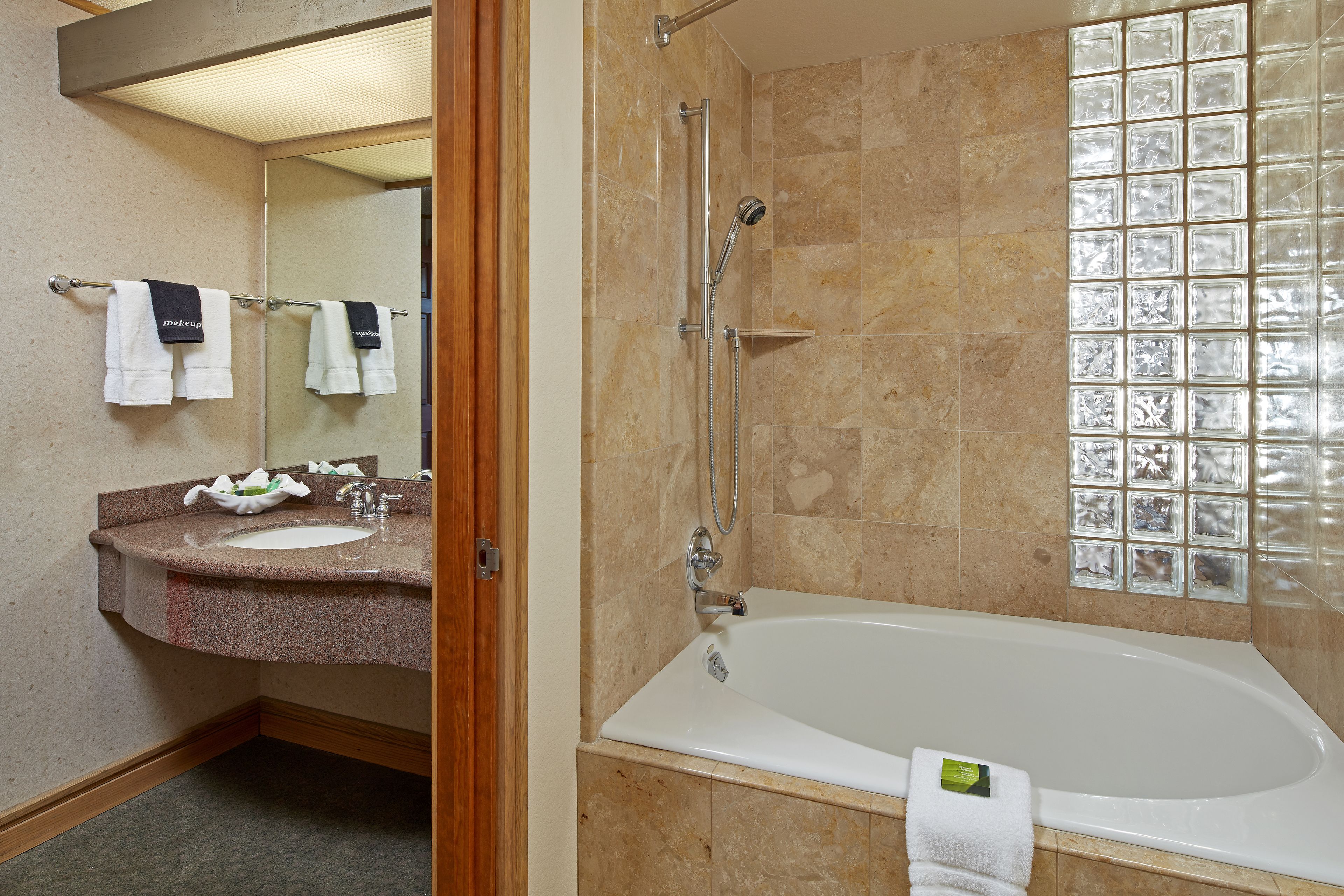 free toiletries, hair dryer, towels