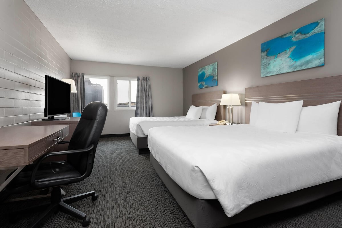 Room, 2 Queen Beds, Non Smoking | Desk, blackout drapes, soundproofing, iron/ironing board