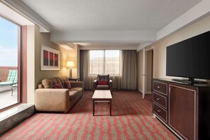 Flat-screen TV, pay movies