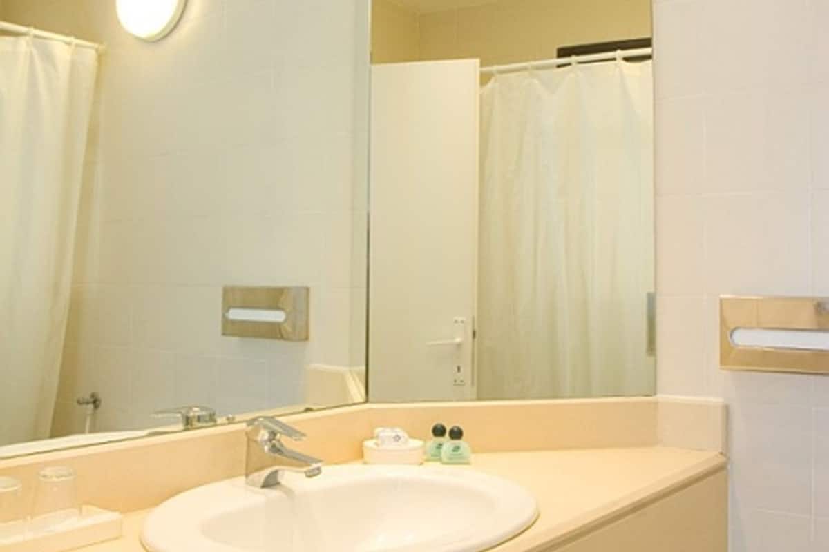 free toiletries, hair dryer, bathrobes, towels