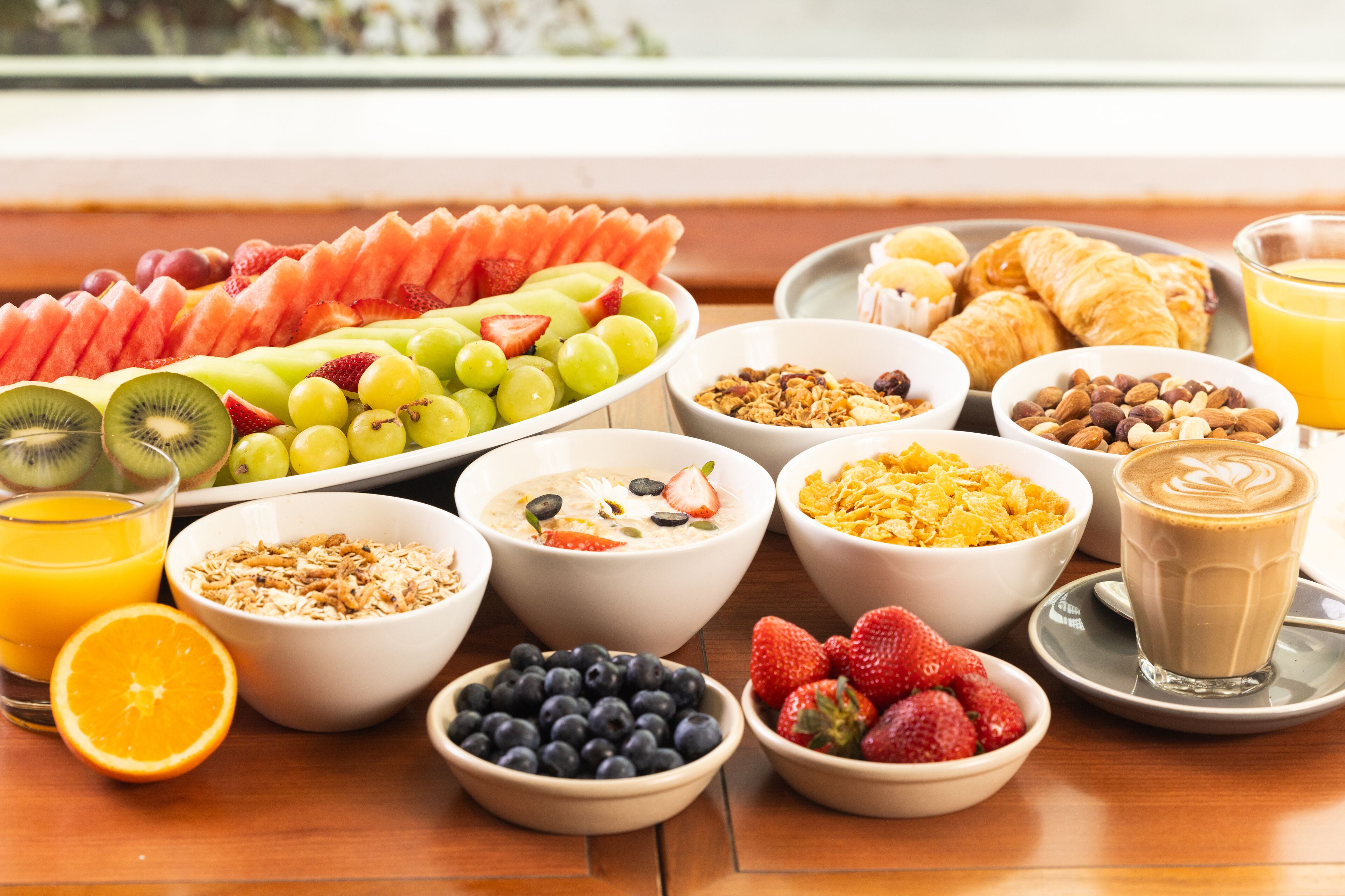 daily buffet breakfast (aud 38 per person)