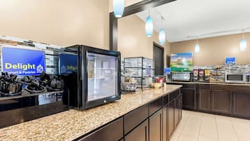 Free daily self-serve breakfast