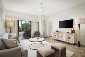 Room, 1 Bedroom, Ocean View (Unit 202 ,1Bath) | Living area | TV