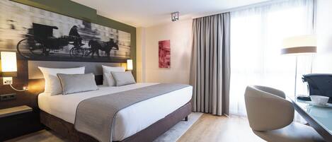 Premium bedding, minibar, in-room safe, desk