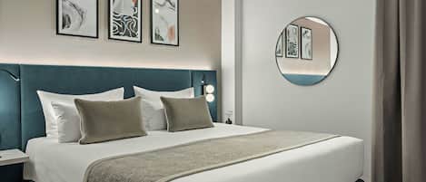 Ropa de cama de alta calidad y minibar