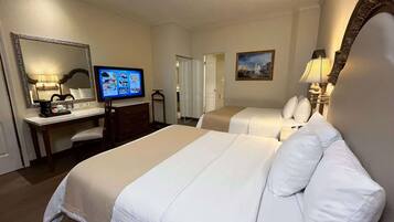 Royal Room, 2 Queen Beds | Premium bedding, down comforters, pillowtop beds, in-room safe
