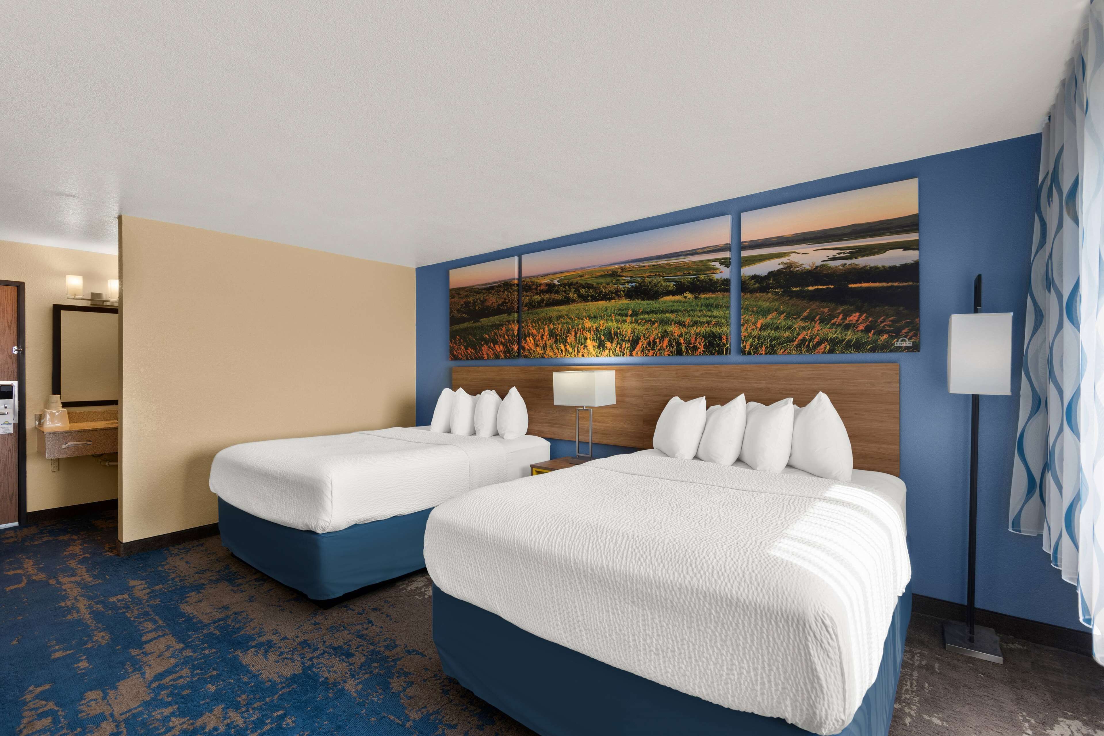 Room, 2 Queen Beds, Non Smoking | Desk, iron/ironing board, free WiFi, bed sheets