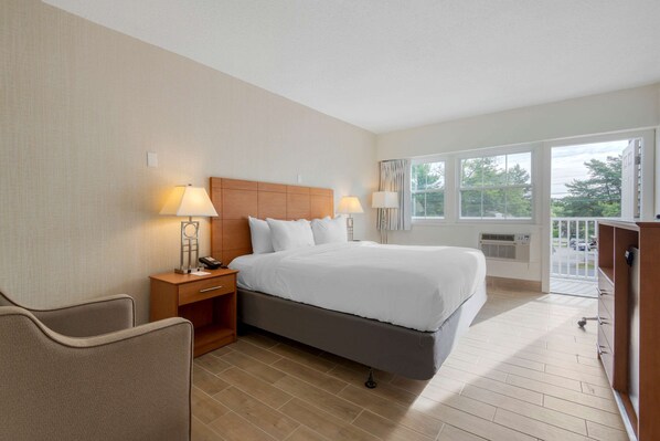 1 bedroom, desk, laptop workspace, iron/ironing board