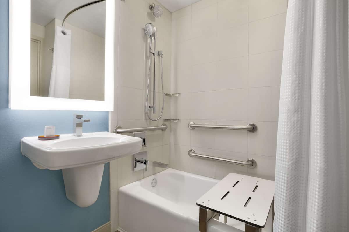 free toiletries, hair dryer, towels, soap