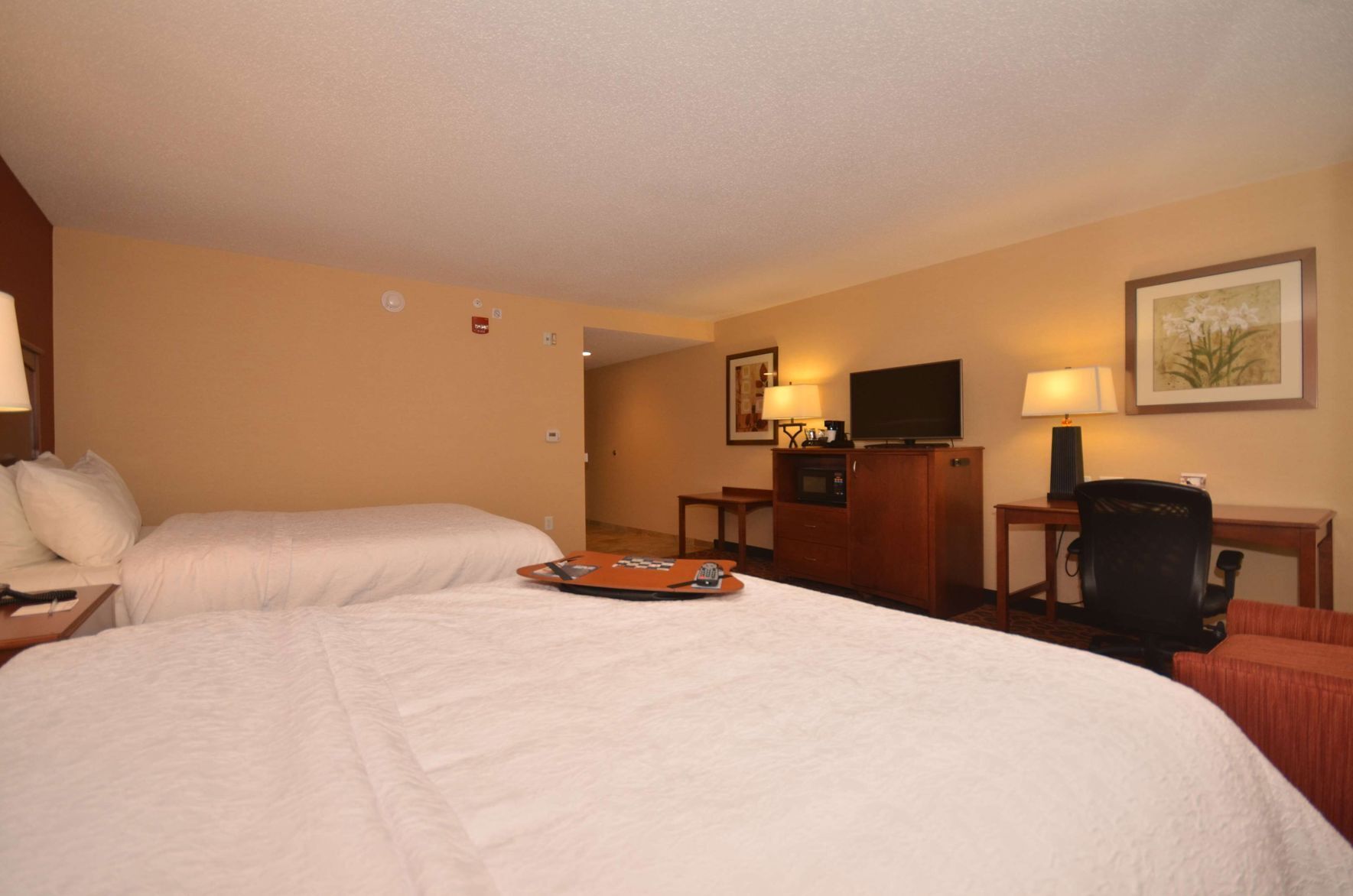 In-room safe, desk, laptop workspace, iron/ironing board