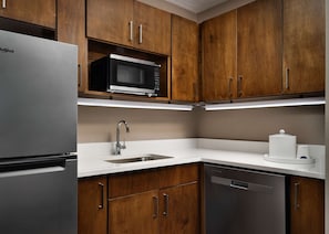 Fridge, microwave, coffee/tea maker