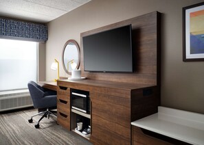 In-room safe, desk, laptop workspace, iron/ironing board