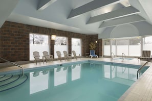 Indoor pool, sun loungers