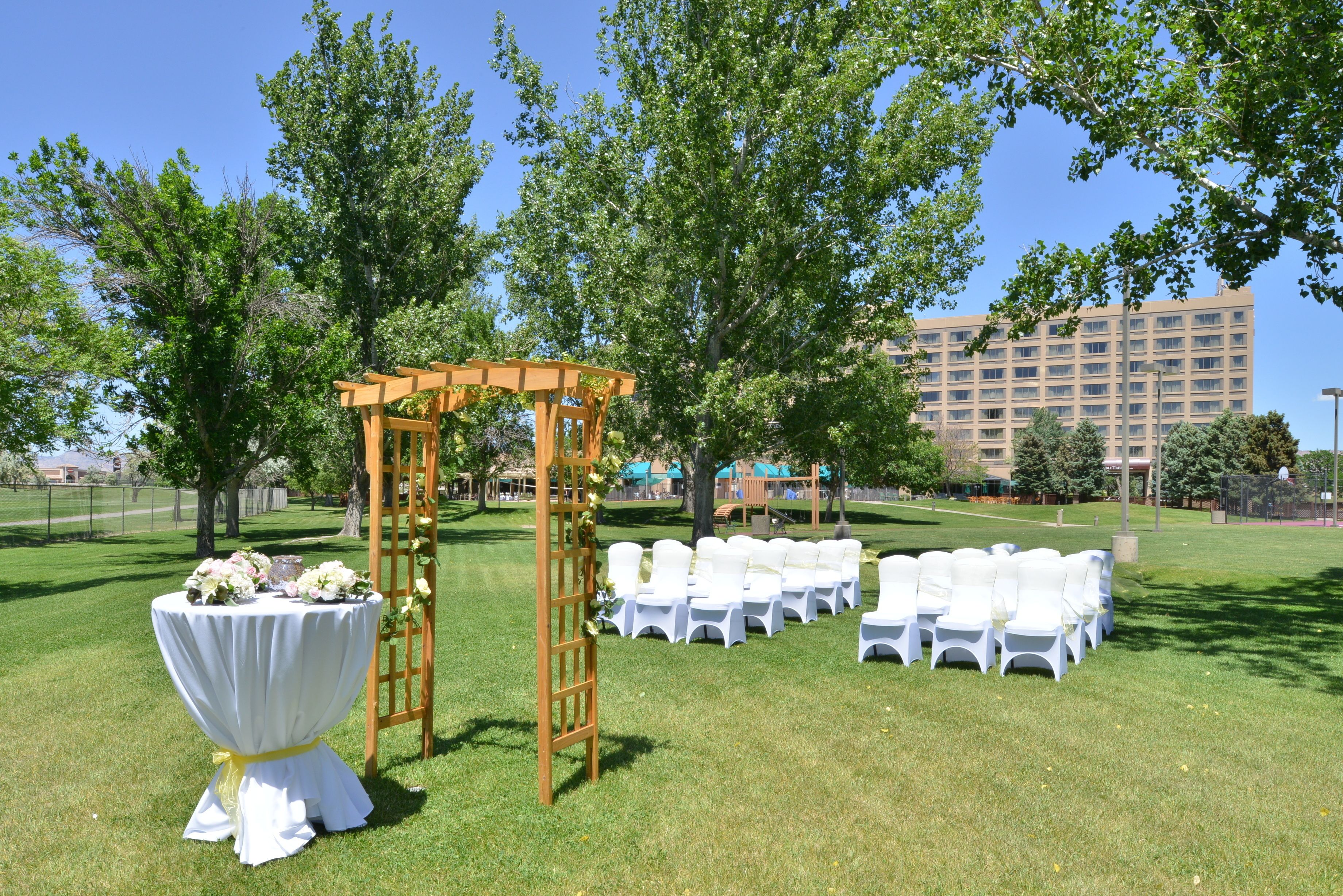 outdoor wedding area