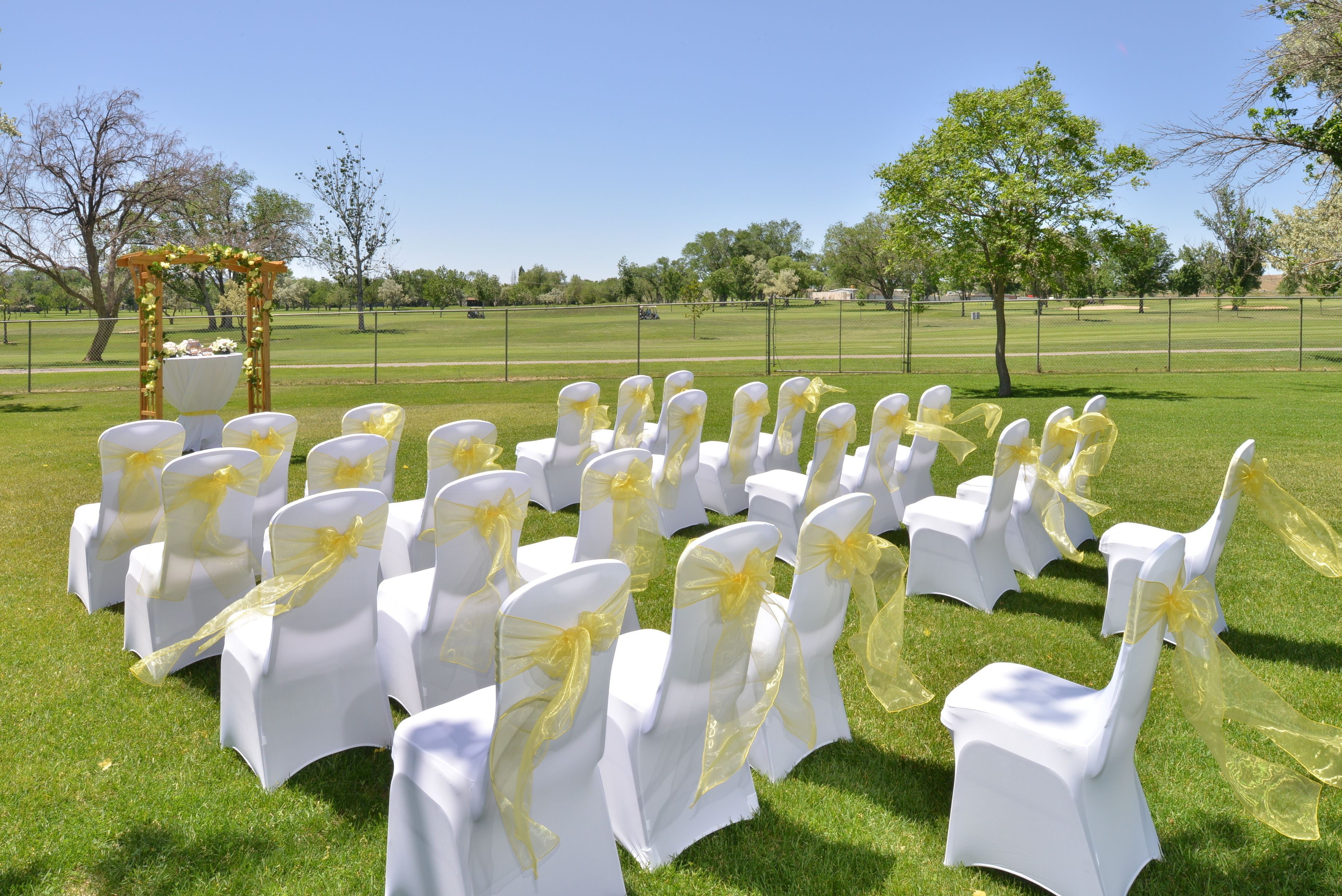 outdoor wedding area
