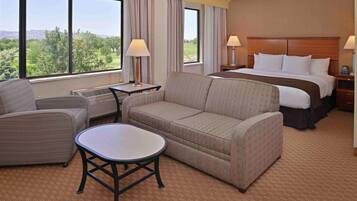 Hypo-allergenic bedding, down duvets, pillow-top beds, in-room safe