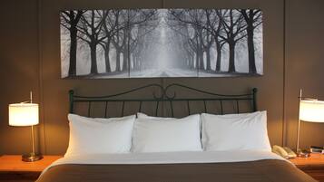 Standard Room, 1 King Bed, City View | Hypo-allergenic bedding, desk, laptop workspace, iron/ironing board