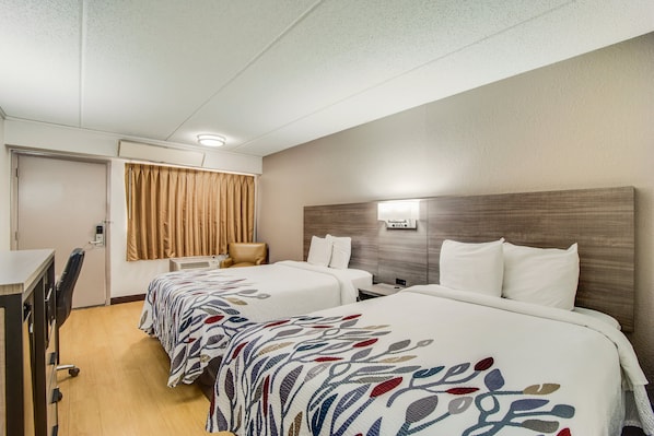 Desk, blackout drapes, free cribs/infant beds, free WiFi