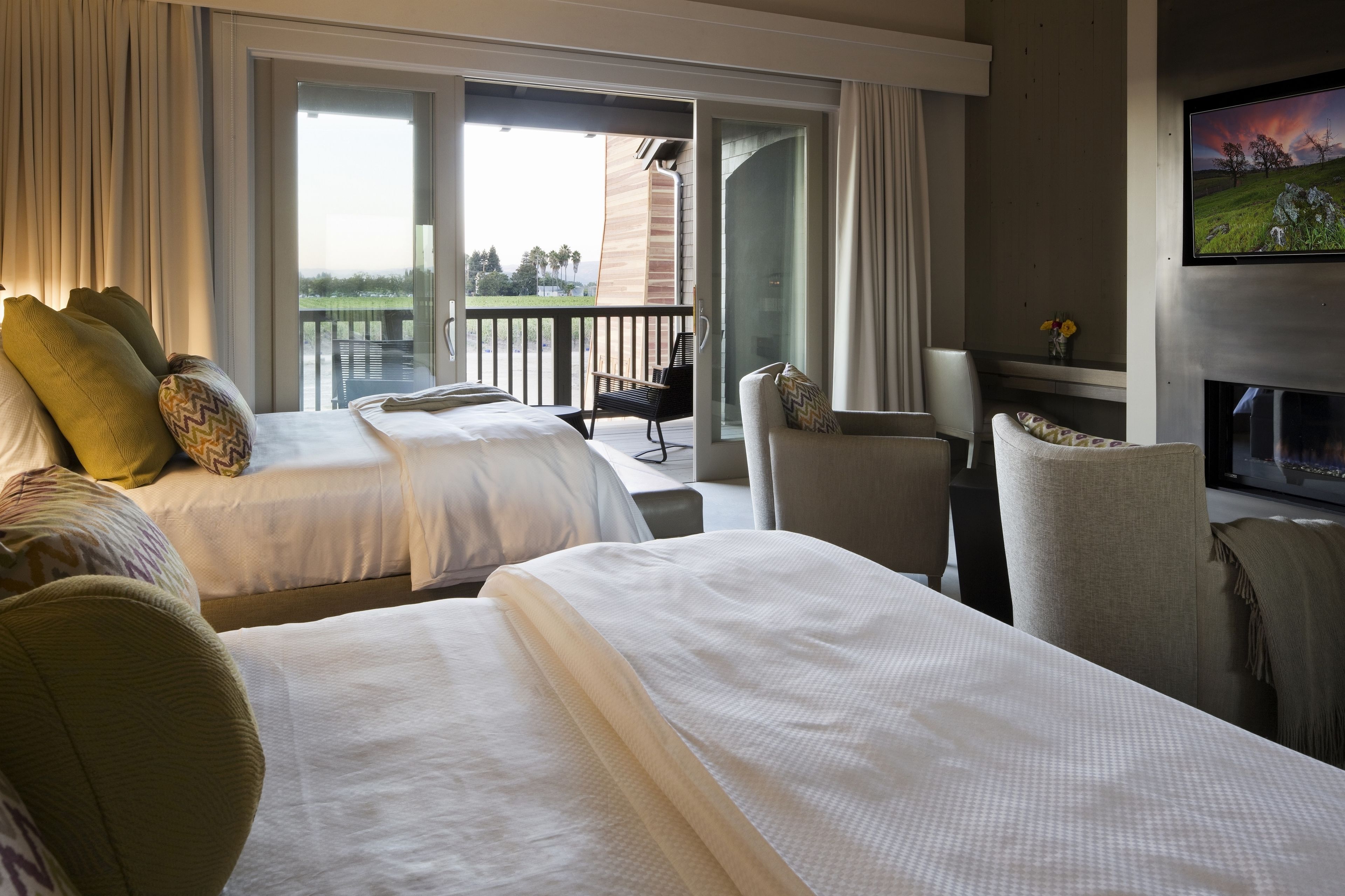 vineyard suite, 2 queen beds | view from room