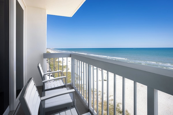 Room, 2 Queen Beds, Balcony, Oceanfront | In-room safe, desk, iron/ironing board, free internet