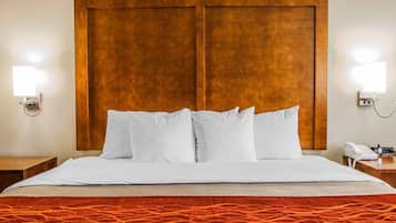 Premium bedding, down comforters, Tempur-Pedic beds, desk