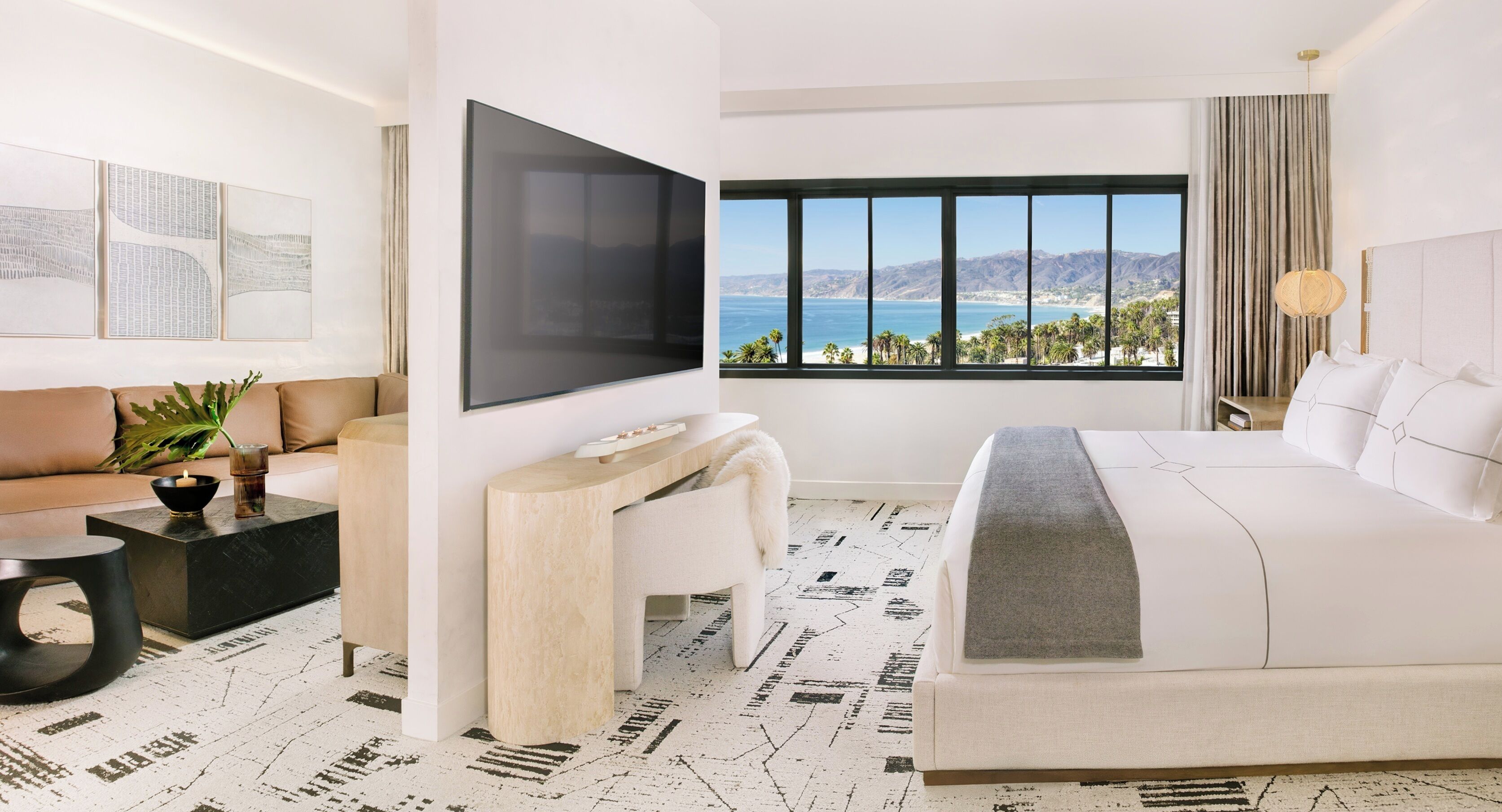 Malibu Suite | Egyptian cotton sheets, premium bedding, down duvets, pillow-top beds