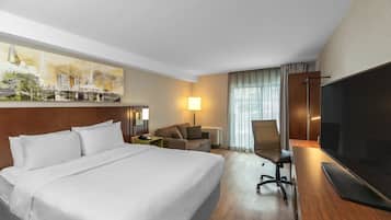 Premium bedding, pillow-top beds, desk, blackout curtains