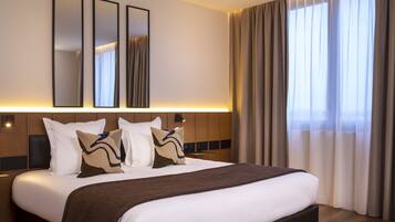 In-room safe, desk, blackout curtains, soundproofing