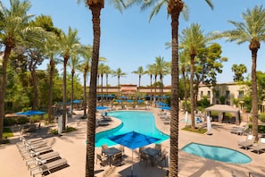 2 outdoor pools, open 6:00 AM to 10:00 PM, cabanas (surcharge)