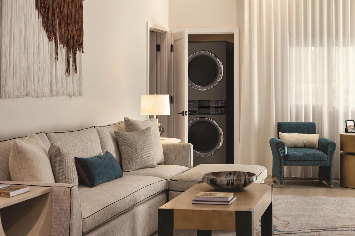 55-inch TV with cable channels, Netflix, Hulu