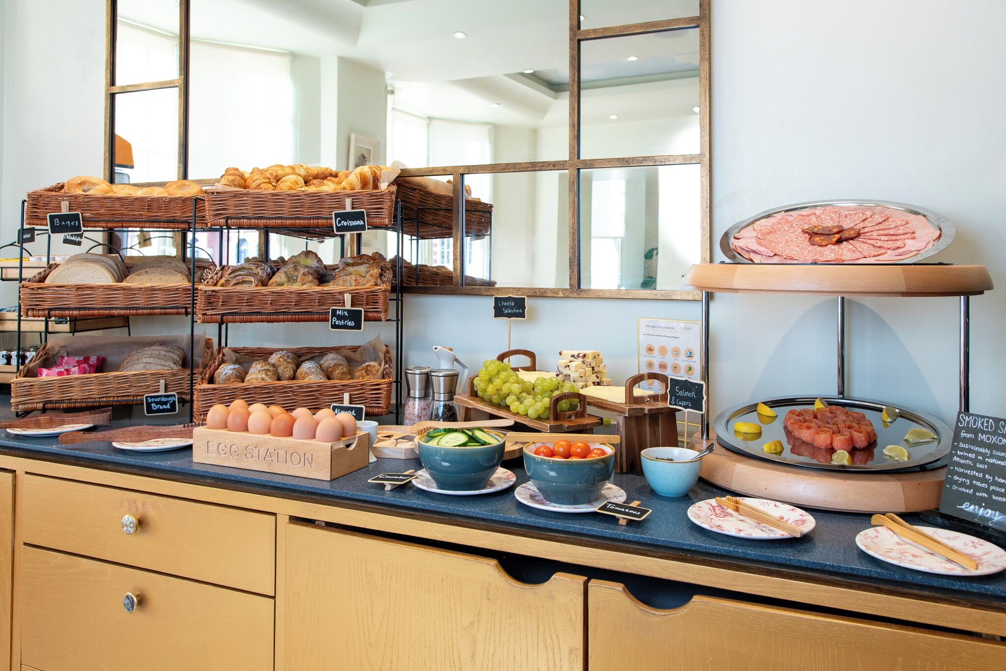 daily continental breakfast (gbp 20 per person)
