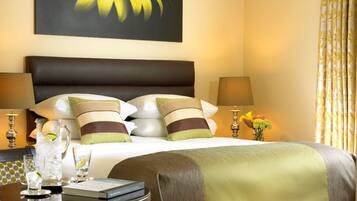 Egyptian cotton sheets, down duvets, pillow-top beds, in-room safe