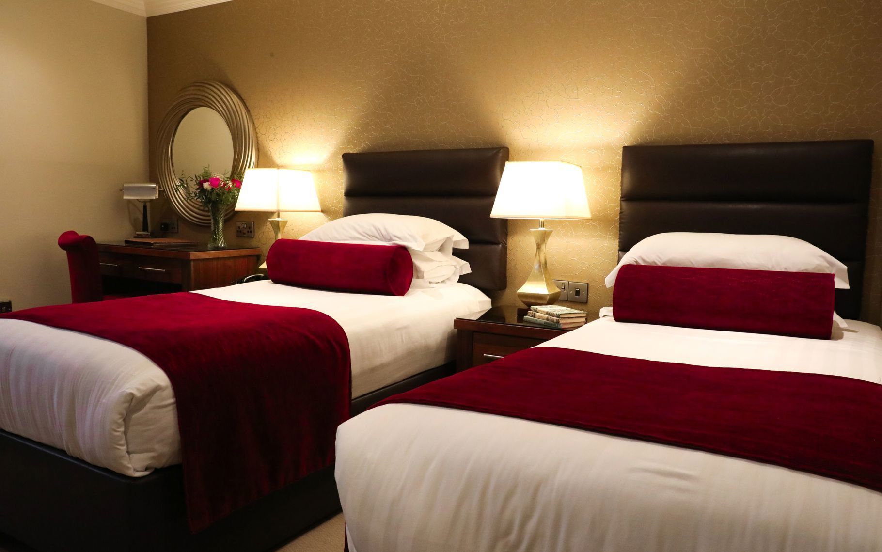 Egyptian cotton sheets, down comforters, pillowtop beds, in-room safe